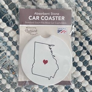 NWT Absorbent Georgia Car Coaster.